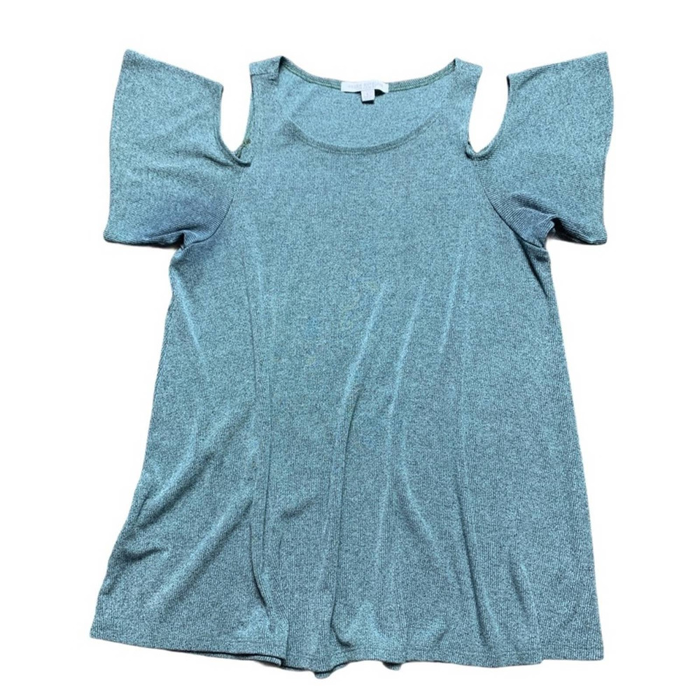 GREEN ENVELOPE TOP BLOUSE SIZE L BARE SHOULDER